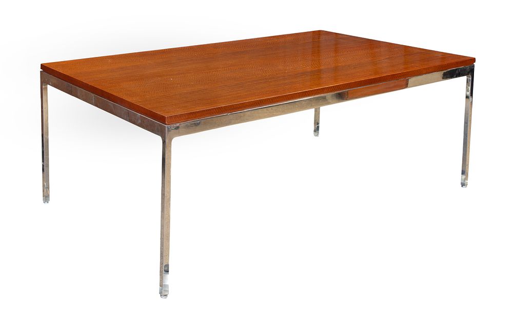 Lot 330: Rosewood and Chrome Desk