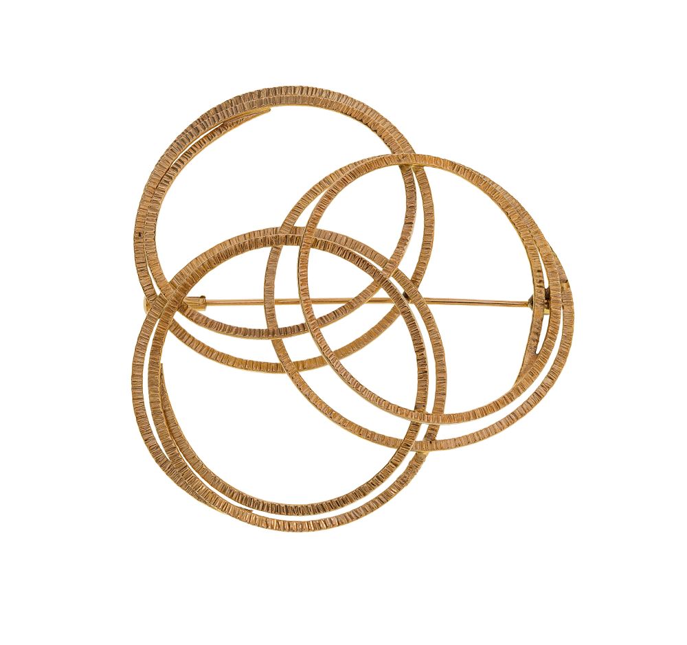 Lot 342: 14k Yellow Gold Brooch
