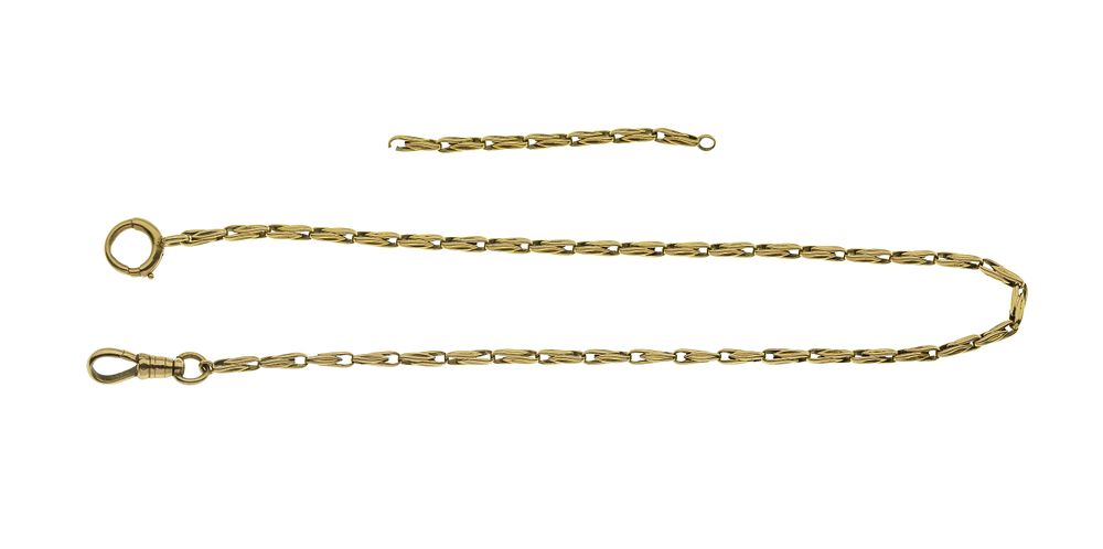 Lot 368: 14k Yellow Gold Watch Chain