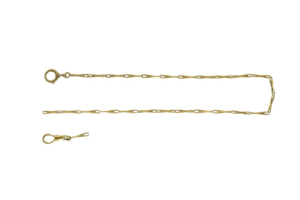 Lot 369: 18k Yellow Gold Watch Chain