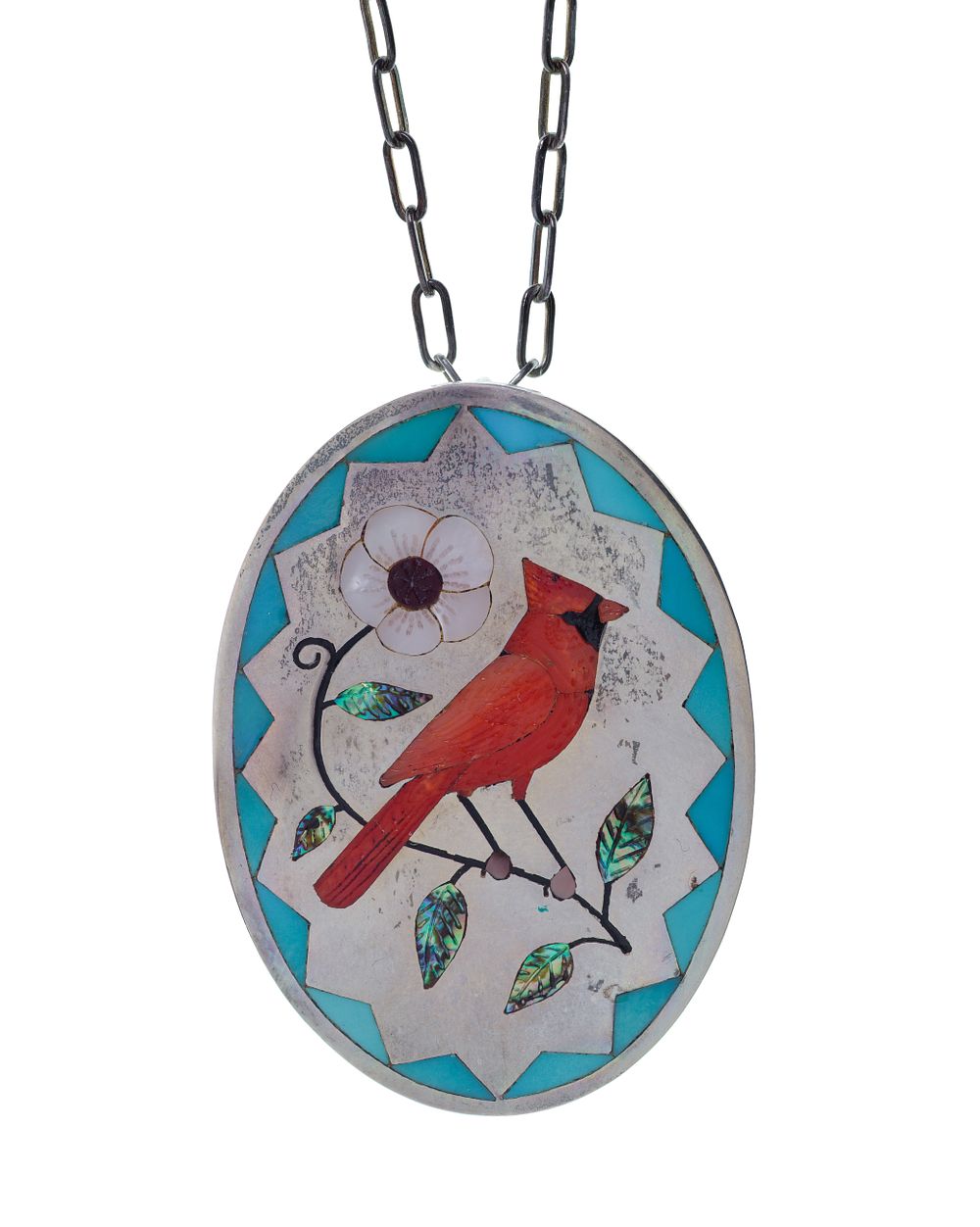 Lot 379: Nancy and Ruddell Laconsello Sterling Silver Pendant / Brooch