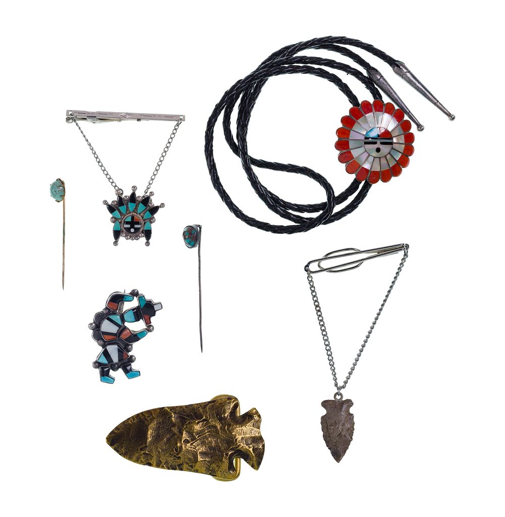 Lot 381: Native American Sterling Silver and Costume Jewelry Assortment