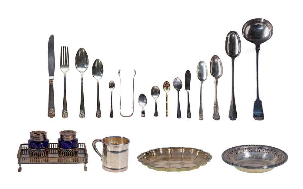 Lot 408: Silverplate Tableware Assortment