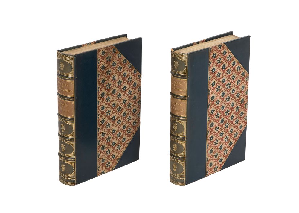 Lot 420: John Addington Symonds 'The Life of Michelangelo Buonarroti' Leather Fine Bindings