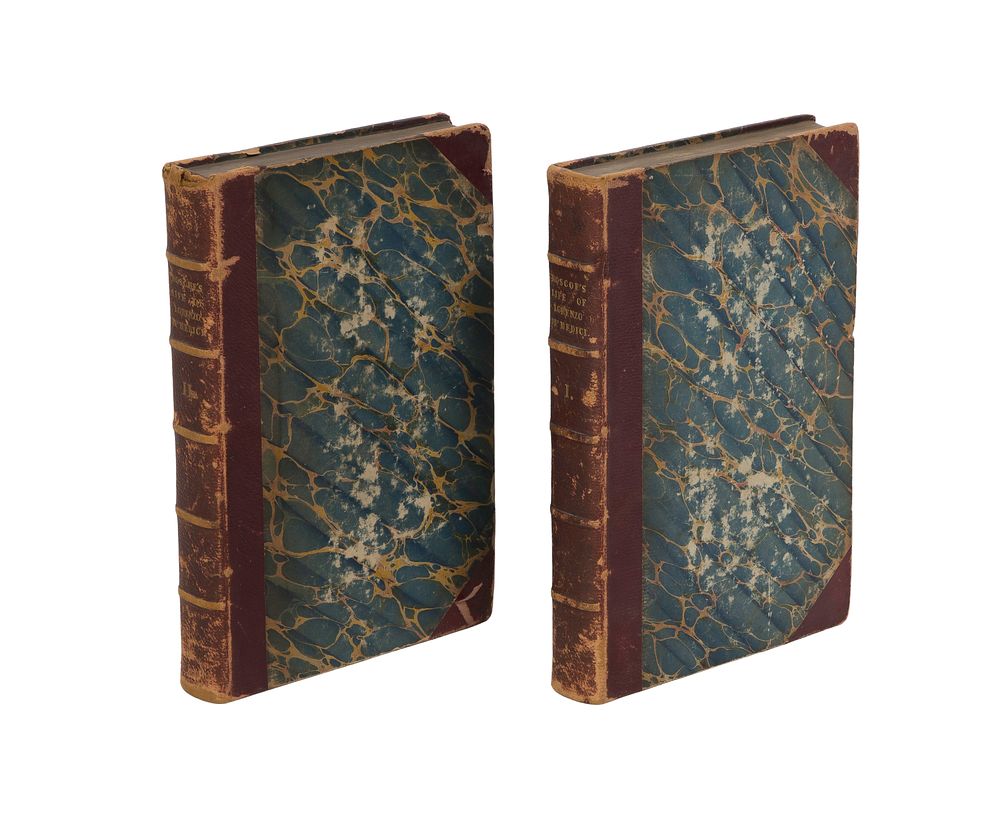 Lot 421: William Roscoe 'The Life of Lorenzo De Medici' Leather Bound Set