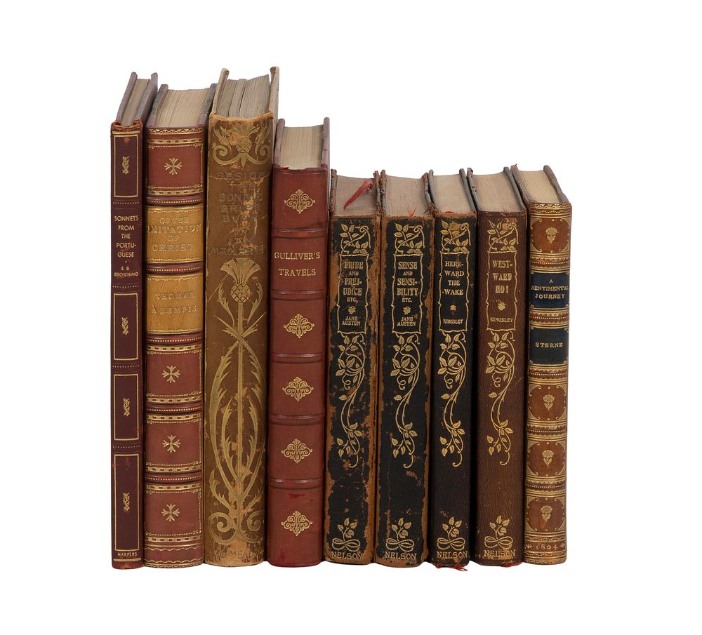 Lot 429: Leather Bound Literature Books