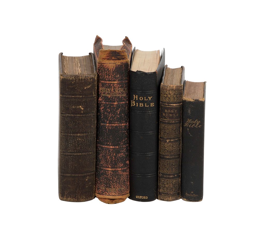 Lot 430: Leather Bound Bible Assortment