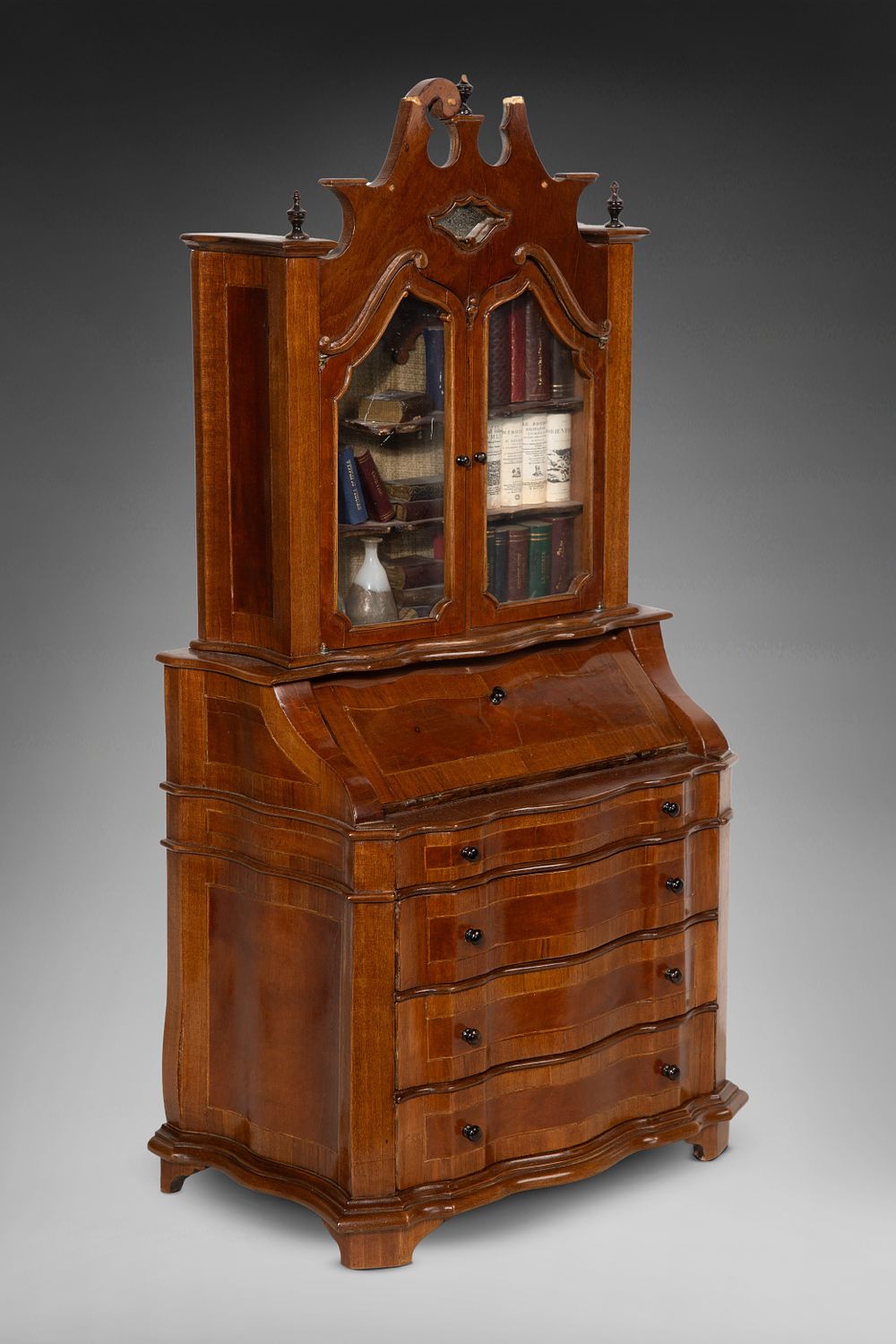 Lot 436: Diminutive Italian Baroque Style Secretary