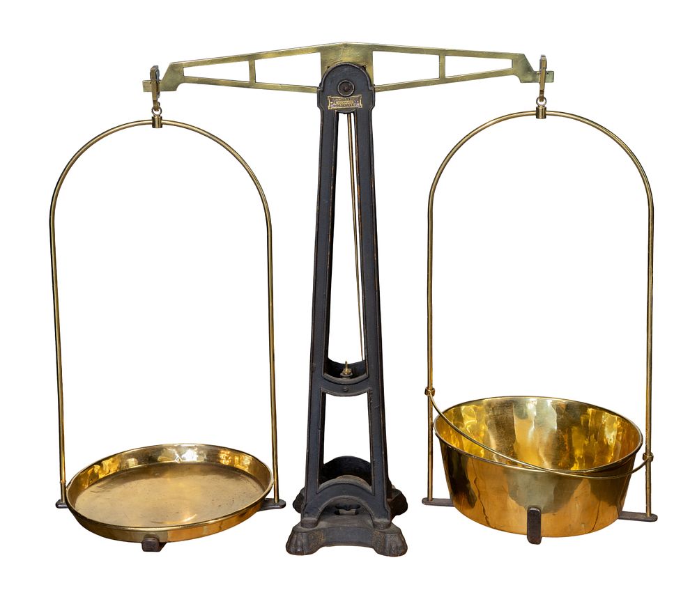 Lot 443: Brass Trade Scale