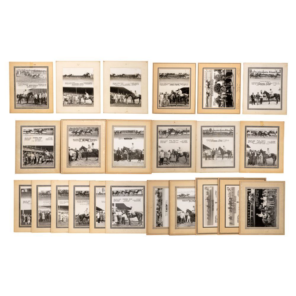 Lot 455: Horse Racing Rob Roy Farms Winner's Circle Photograph Assortment