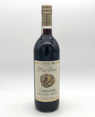 Concorde King David Wine - Carmel. Israeli red sweet wine. Produced and bottled by Carmel 