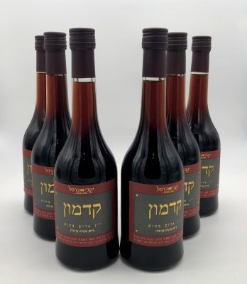Box of 6 Kadmon Red Old Sweet Wine - Carmel. Israeli wine. Produced and bottled by Carmel 