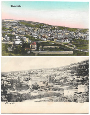 Collection of 5 Postcards of Nazareth - Loutouf Srougi. Collection of 5 postcards depicting 