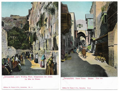 Collection of 26 Palestine Postcards by Vester. Collection of 26 Postcards from a series showing 