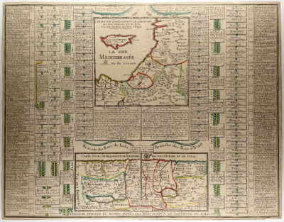 Map of the Holy Land - Paris - 1723. Map for Understanding the History of the Kings of Israel 
