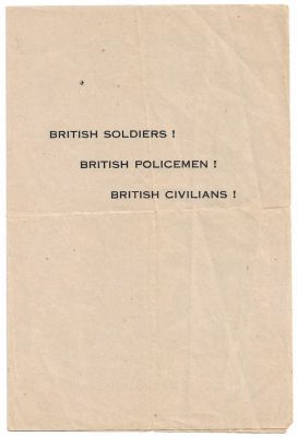 Palestine Policeman’s Lament - Anti Zionist Leaflet. A Policeman’s Lament - With Hell As their 