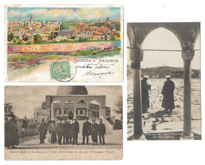 Collection of 64 Postcards of the Temple Mount. Collection of 64 postcards depicting views of 