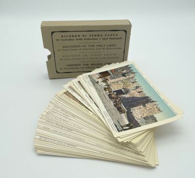 Set of 80 Postcards showing Views of Palestine. A complete set of 80 photo postcards in color 