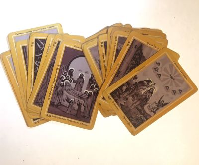 25 Cards - Bible Stories - 19th century. 25 illustrated cards showing the bible stories. 