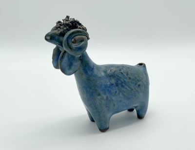 Pottery Ocarina Ovis Sculpture - David Moris - Israel. Ocarina Sculpture, Ovis. Israeli 