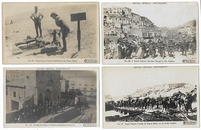 9 Official British Army Postcards - Palestine, WWI. Nine Official British Photogtaph Postcards 