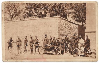 Photo Postcard - Muslim Scouts, Jerusalem, 1920s. Postcard showing a photo image of the Muslim 
