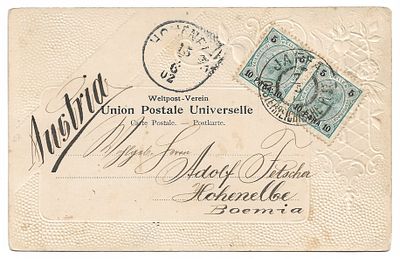 Early Embossed Postcard - Panorama of Jaffa. Souvenir Postcard from the Holy Land, featuring 