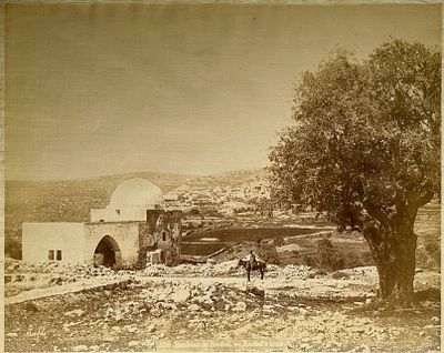 תצלום של קבר רחל - בונפיס - המאה ה-19. צילום של קבר רחל על יד בית לחם. בהוצאת בונפיס (Bonfils). 