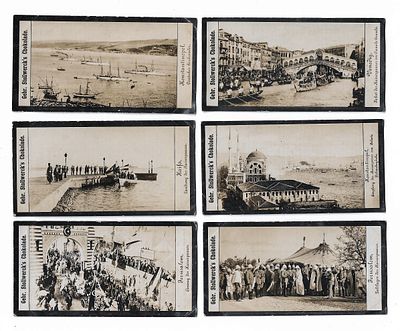 Photos of Kaiser Wilhelm Journey to Palestine 1898. Two complete sets of six cards each (twelve 
