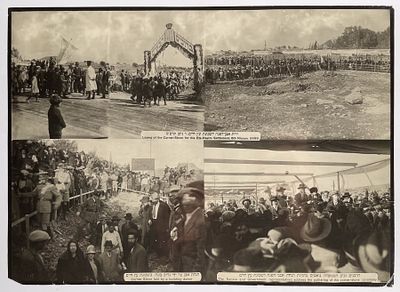 Photo - Etz Chaim Neighborhood - Jerusalem, 1929. Photograph Composed of Four Parts Documenting 