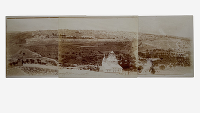 Panorama Photo of Jerusalem, Palestine - 19th Century. Panoramic Photograph of Jerusalem. 