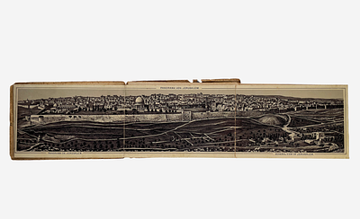 Early Booklet - Holy Land Views - Jerusalem Panorama. Booklet featuring views from the Holy 
