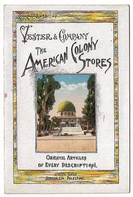 Jerusalem Map - Vester, American Colony Stores. Map of the Old City of Jerusalem and its 