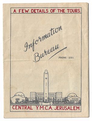 Map - Forces Indormation Bureau in Jerusalem - 1941, WW2. Some Details of the Tours - Forces 