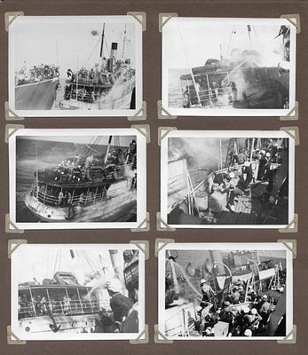 Photo Album - Taking over Illegal Immigrants Ship. Album with 45 photographs documenting the 