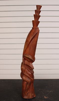 Oceania, Ambrym Vanuatu, Carved Figural Totem. Size: 16.5"H Condition: Shipping: There are 