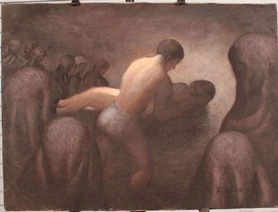 Painting signed Neumark. Size: 18"H x 24"W Condition: Shipping: There are several options for 