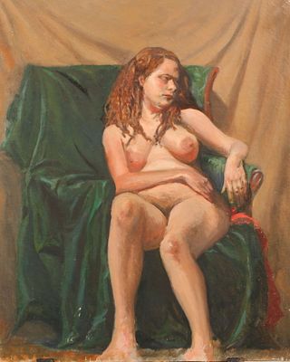 Painting, Figural Nude, OOC, Unknown Artist Size: 33"T x 18"W Condition: Shipping: There are 