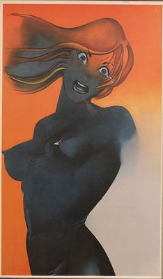 Allen Jones, What Do You Mean, What Do I Mean?. Vintage Poster. Framed Size: 26.5"H x 16"W 