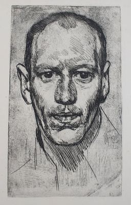 Richard Winckel Portrait Etching. Friedrich Wilhelm Ludwig Richard Winckel (1870-1941). 