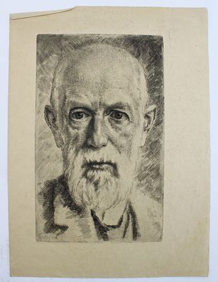 Richard Winckel 1917 Portrait Etching. Friedrich Wilhelm Ludwig Richard Winckel (1870-1941). 