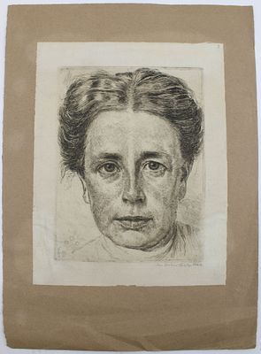 Portrait Etching, Richard Winckel. Portrait of a lady etching by Friedrich Wilhelm Ludwig 