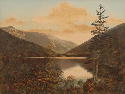 Colored Photograph, C.H. Sawyer, Echo Lake. Colored Photograph, Sawyer, Echo Lake. Size: 22.5" x 