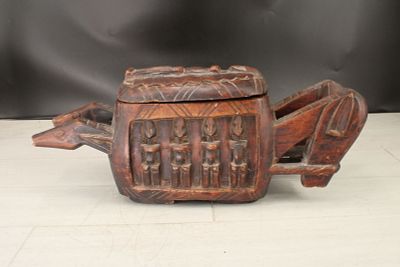Dogon Aduno Koro Reliquary Casket.Size: 9"H x 22"W x 6.5"D Condition: Shipping: There are 