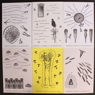The Thoughtful Alphabet, Edward Gorey Broadsides. #3 signed by Edward Gorey. Condition: 
