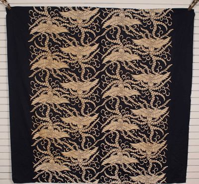 Indonesian Batik Textile. Size: 74.5"H x 78"W Condition: Shipping: There are several options 