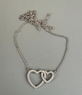 Silver Double Heart Necklace