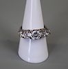 Silver Five Stone Set Ring Approx Size PImage - 2