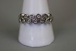 Silver Diamond Set Ring.- Approx Size UImage - 1