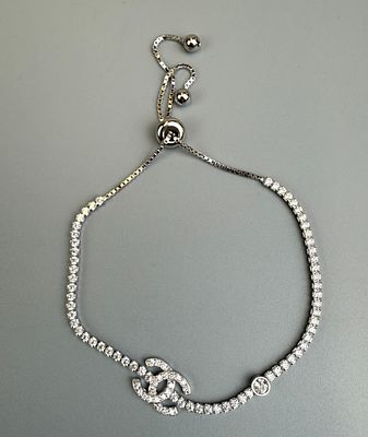 Silver Stone Set Bracelet